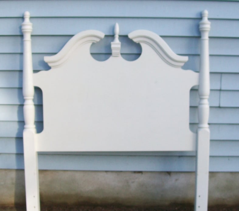 white twin headboard