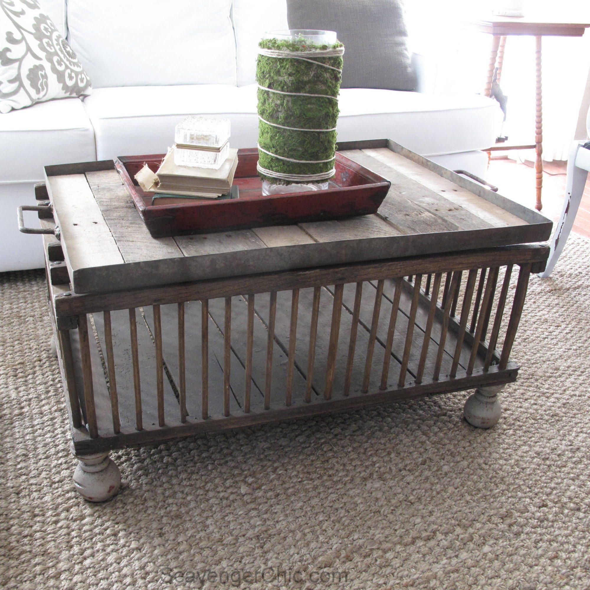 Vintage Door Coffee Table diy My Repurposed Life®