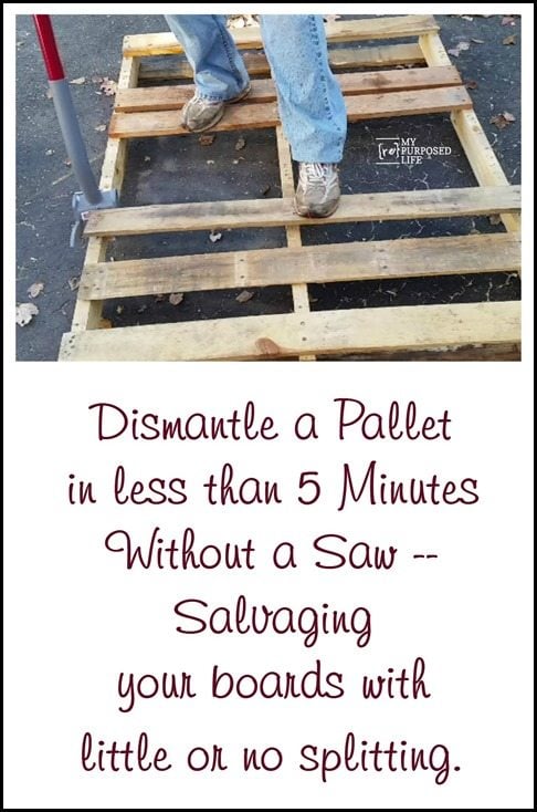 My Repurposed Life - How to dismantle a pallet