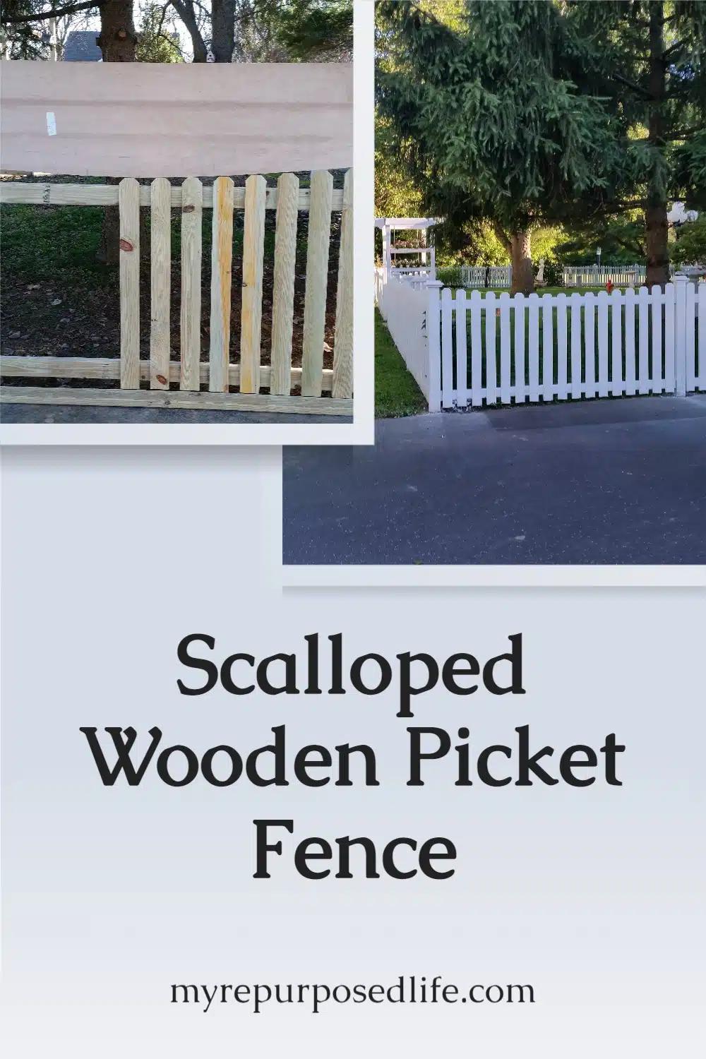 Tips to make your wooden picket fence unlike any of your neighbors. You can do it yourself, or you can share these ideas with your favorite contractor. Spacing of pickets, and height is totally up to your specifications. #diy #picketfence #MyRepurposedLife #woodenfence via @repurposedlife