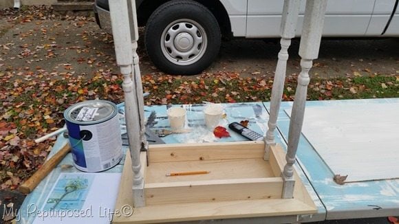 cabinet door table-dry fit with spindles