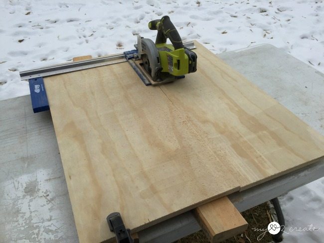 ripping plywood with rip cut