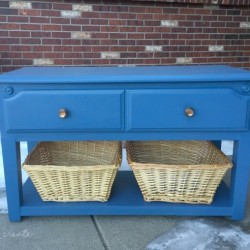 Repurposed Storage bench front view