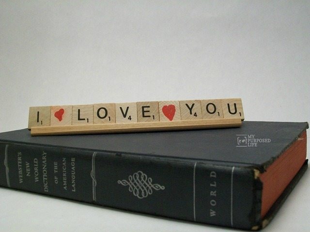 Simple Scrabble Valentine