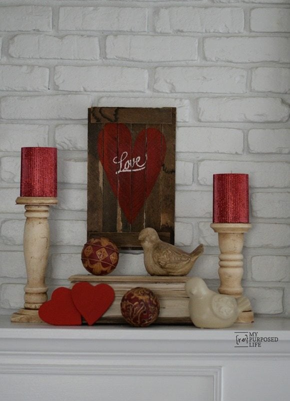 rustic valentines day diy decor MyRepurposedLife.com my-repurposed-life-rustic-valentine-decor
