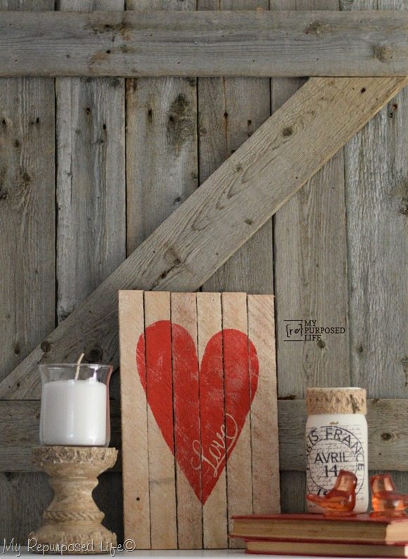 Rustic Valentine Decor MyRepurposedLife.com my-repurposed-life-white-rustic-valentine-decor