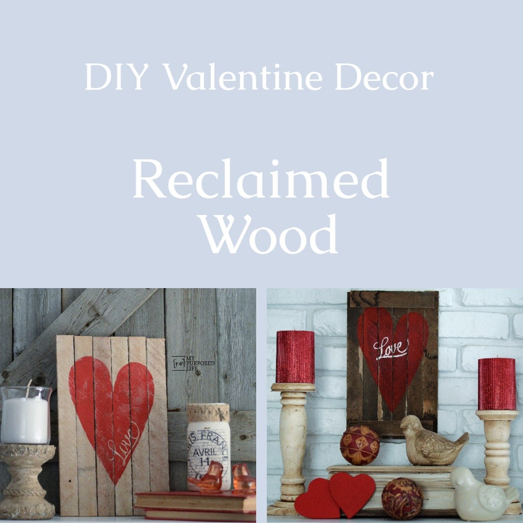 Pallet wood and sticks Valentines Heart diy