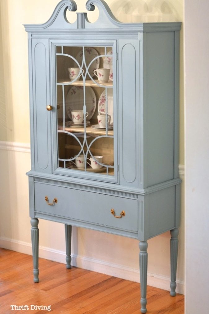 China Cabinet Makeover with RECLAIM paint_1145 682x1024