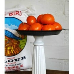 How to turn a pie plate into a pedestal stand