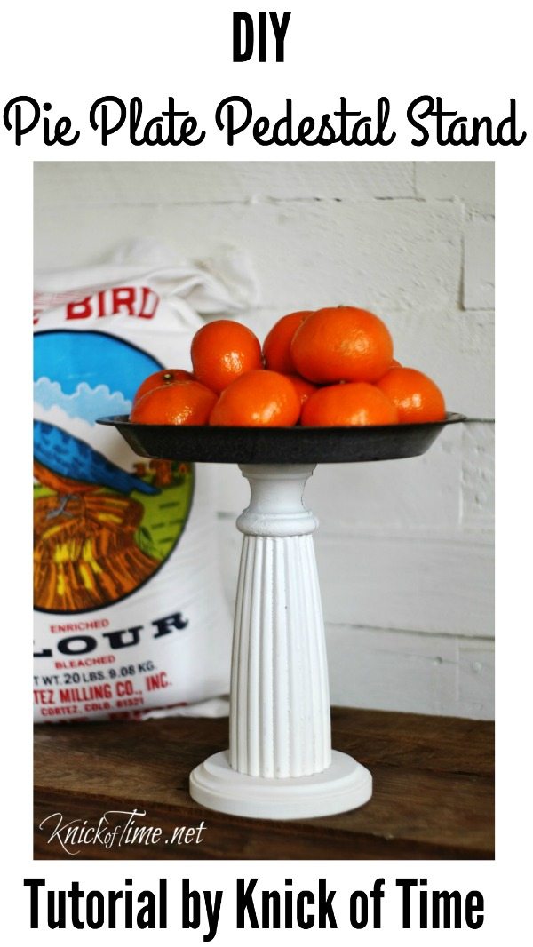 How to turn a pie plate into a pedestal stand