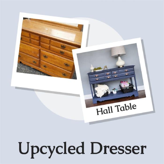 Hall Table Repurposed Dresser