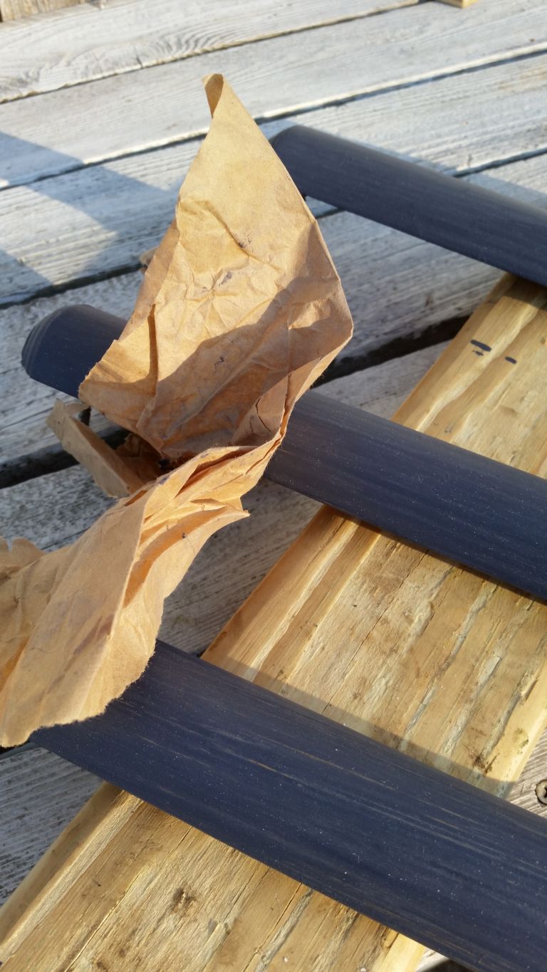 use brown paper for smoothing paint
