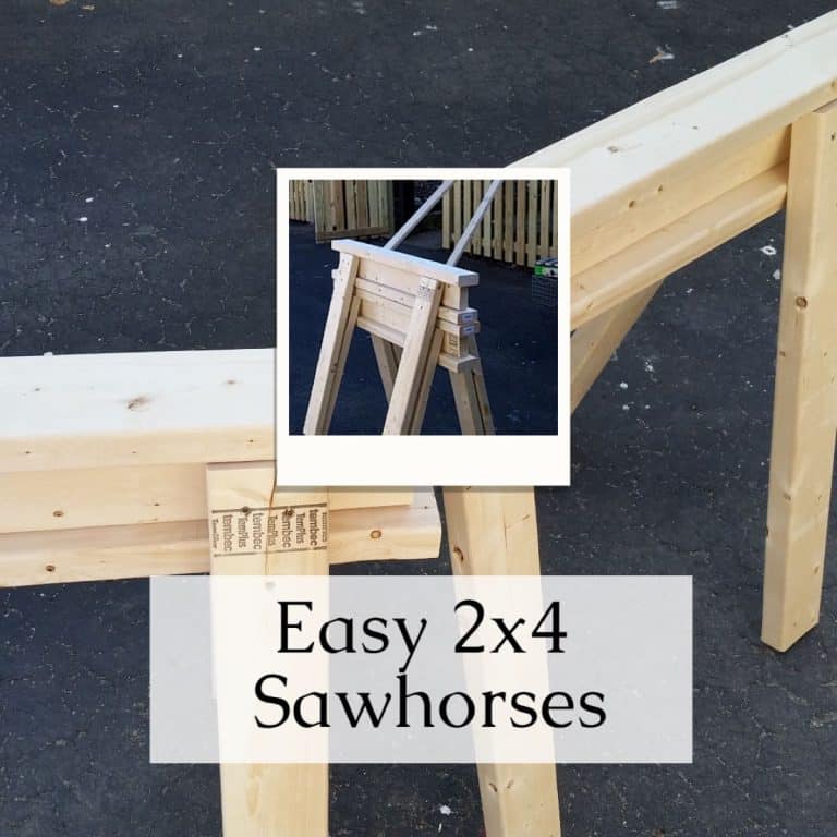Easy 2×4 Sawhorse Plans