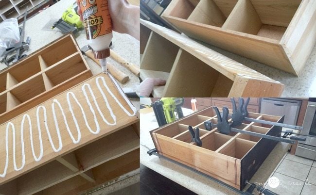 glue and clamp drawers together