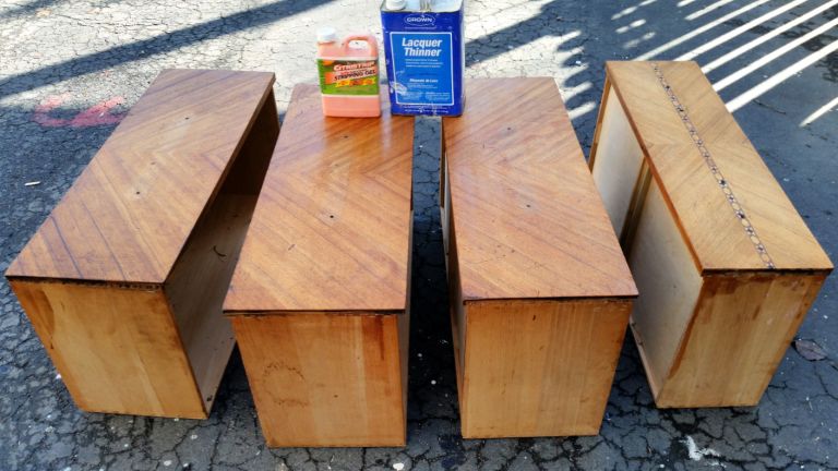 citristrip and lacquer thinner strip drawers