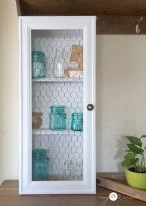 Front of old drawer cabinet,