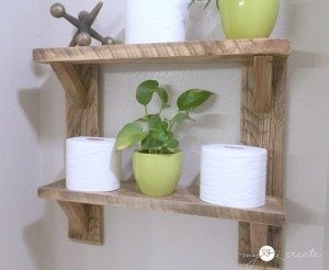 bathroom shelves reclaimed wood