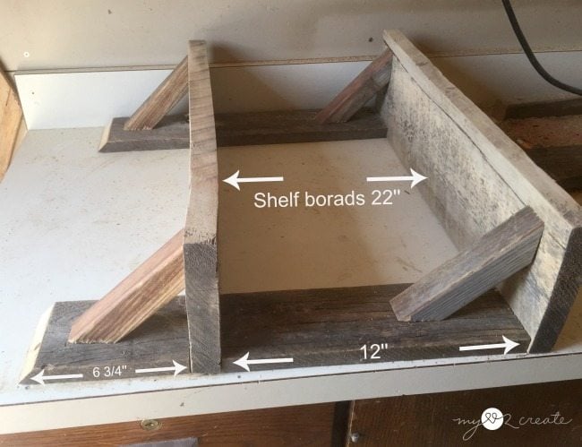 wood measurements for building shelves