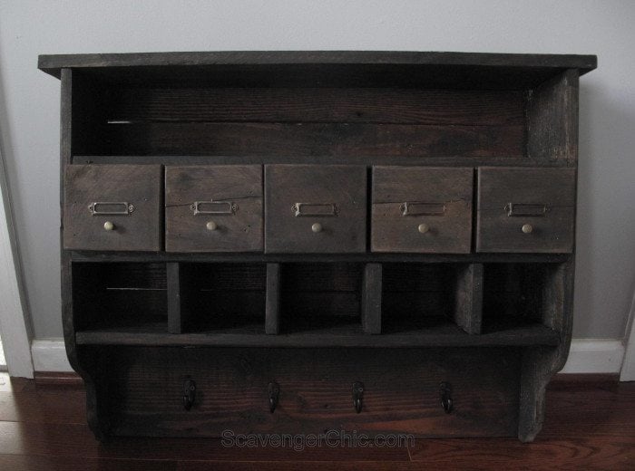 Pallet Wood Organizer Shelf