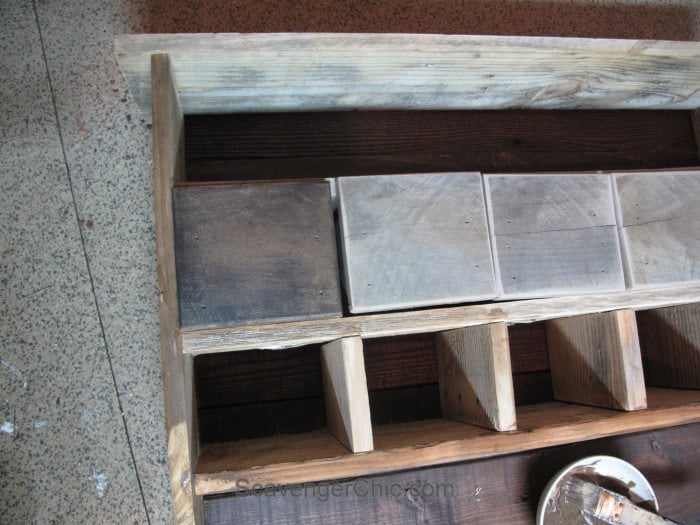 Pallet Wood Storage Organizer Shelf
