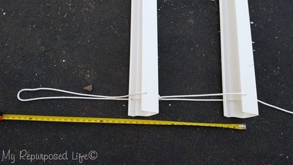 measuring gutter planter ropes