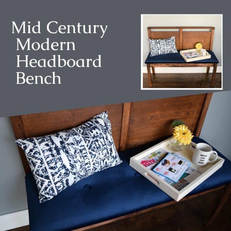 Mid-Century Headboard Bench