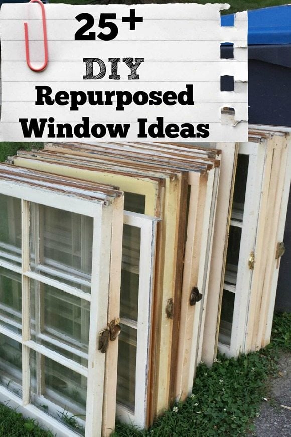 This roundup of window projects will inspire you to think outside the box to reupurpose that window you found at the thrift store or on the roadside. via @repurposedlife
