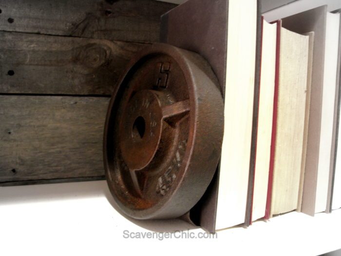 Upcycled, Recycled Weights Book Ends