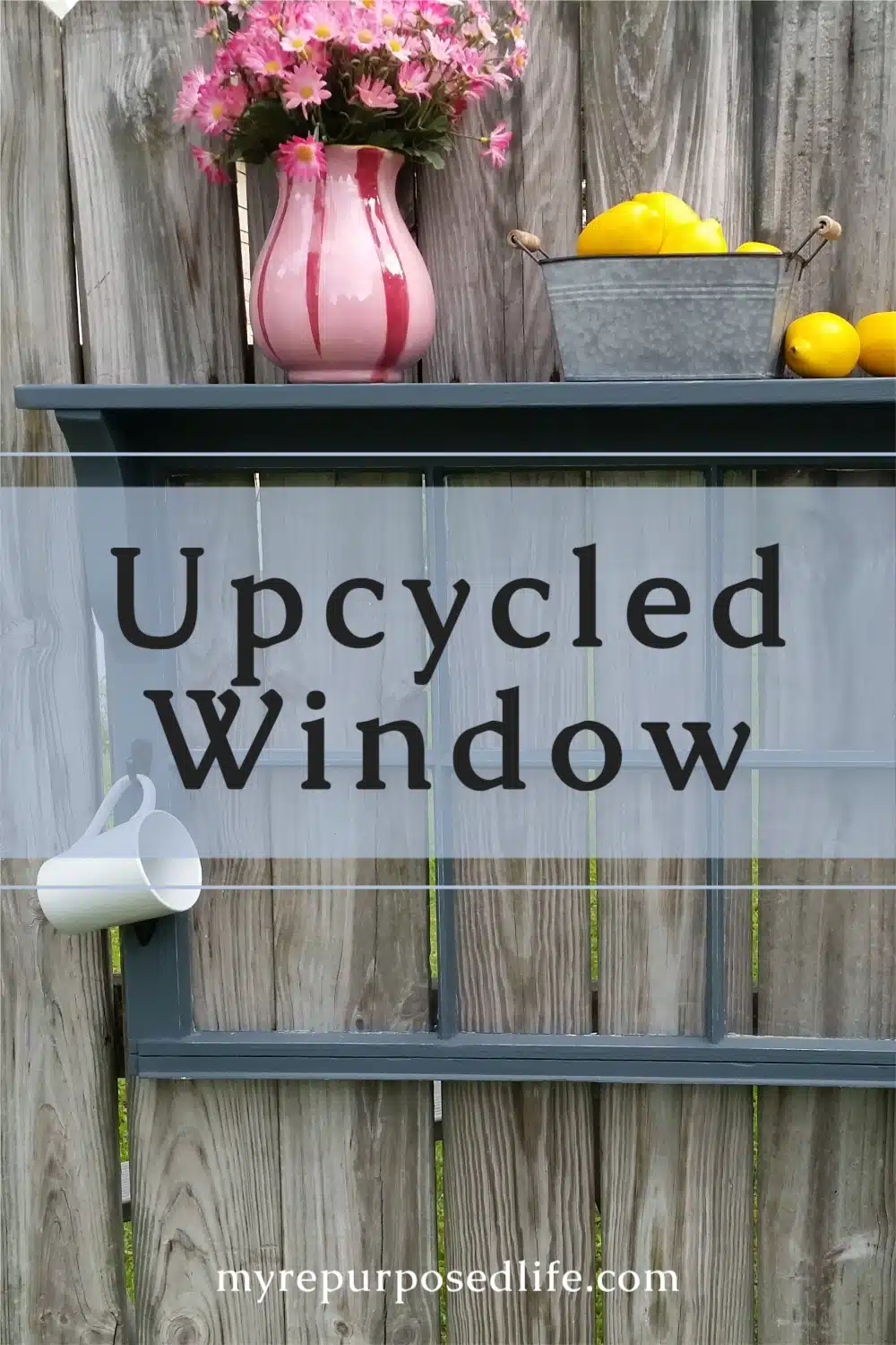 Step by step directions on how to repurpose a window by adding scrap wood pieces to turn it into a window shelf! Easy project to do in an afternoon. What color will you paint yours? #MyRepurposedLife #easy #window #project #repurposed #shelf #tutorial via @repurposedlife