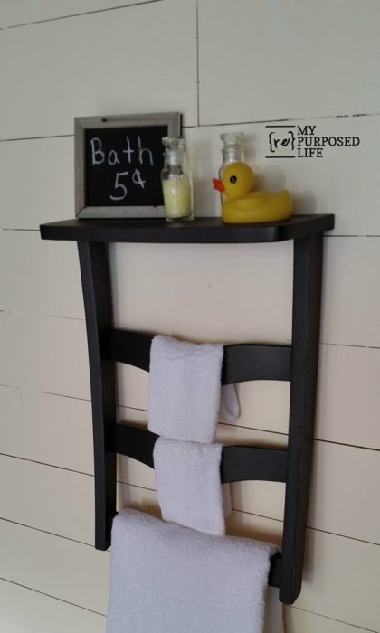 Chair Back Wall Shelf | for guest room
