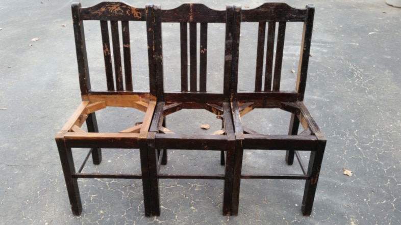 design stage of chair bench