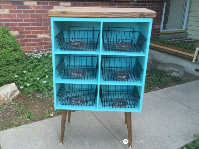 Repurposed Cupboard Door Shelf