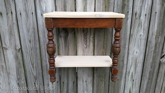 how to repurposed chair wall shelf