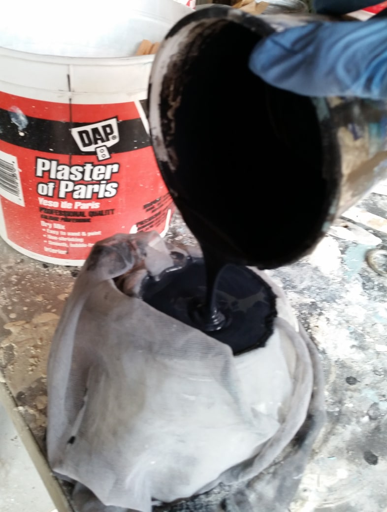 straining DIY chalk paint