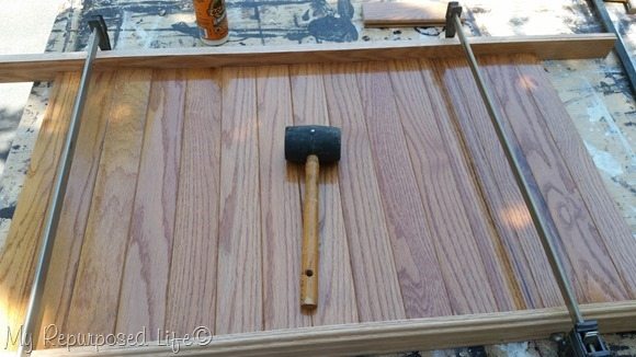 hardwood flooring bench seat