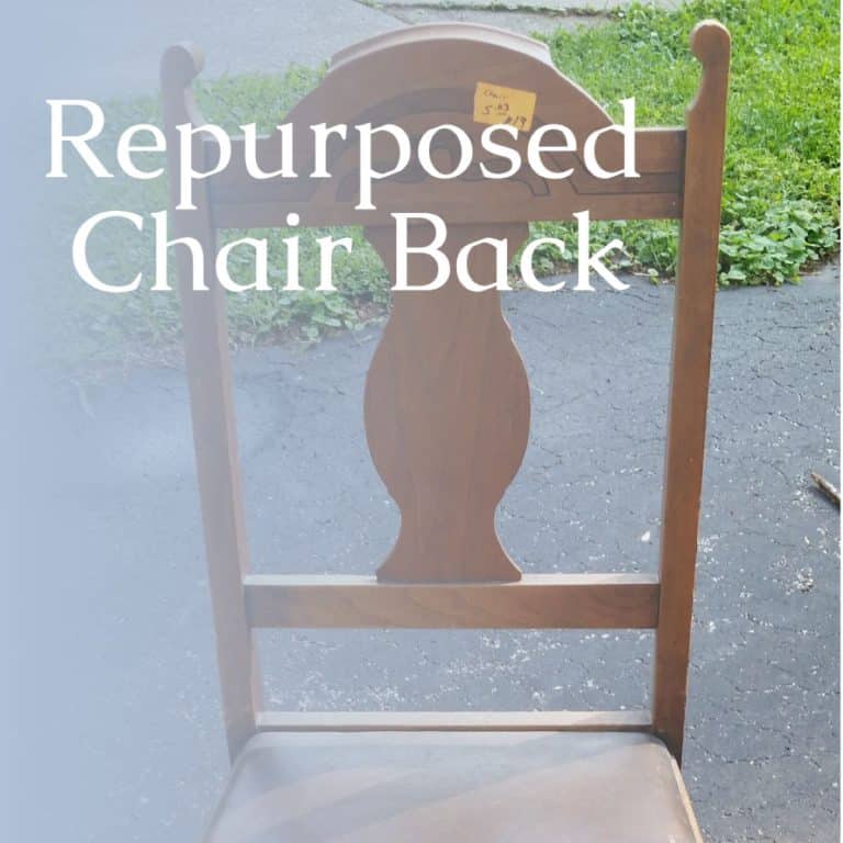Repurposed Chair Back Coat Rack