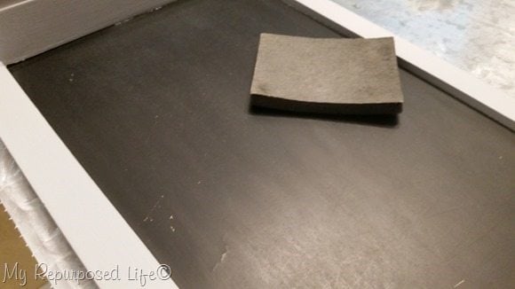 sand chalkboard surface removes scratches