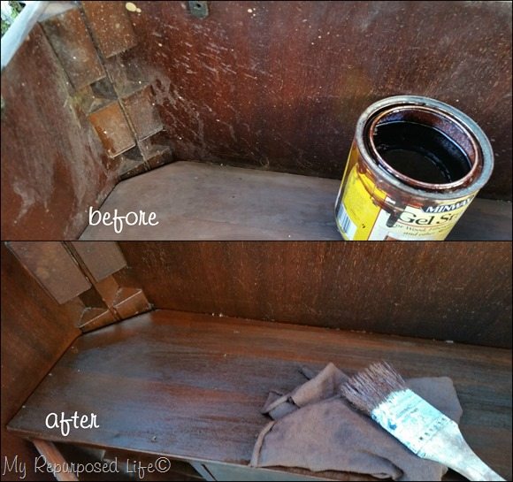 before and after minwax gel stain