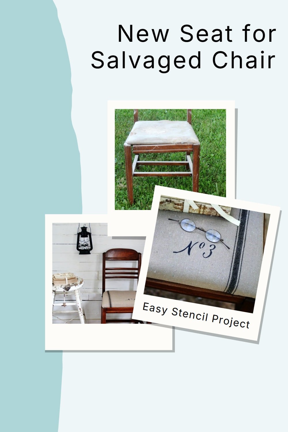 easy stencil project for old chair via @repurposedlife