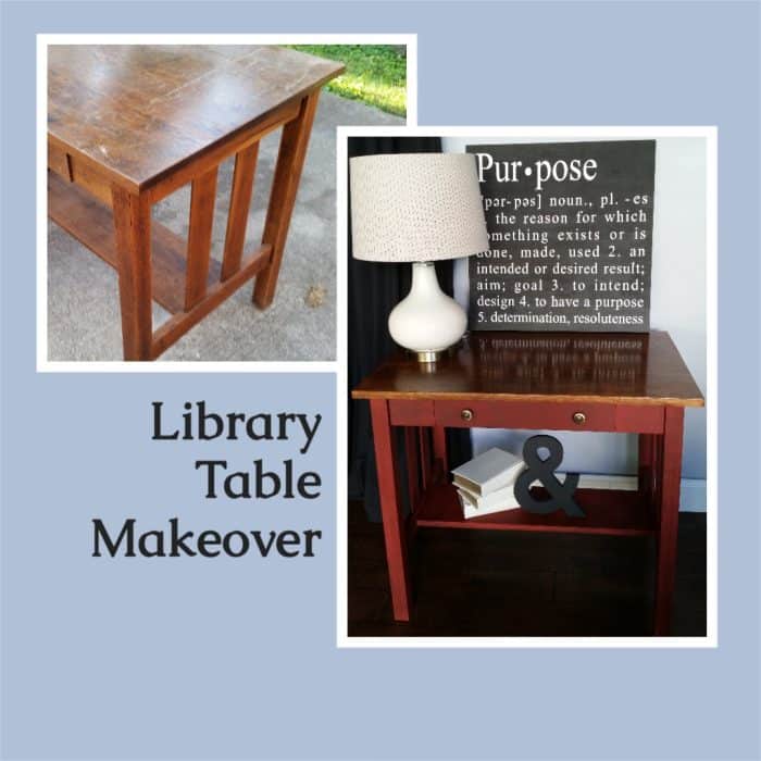 Library table makeover