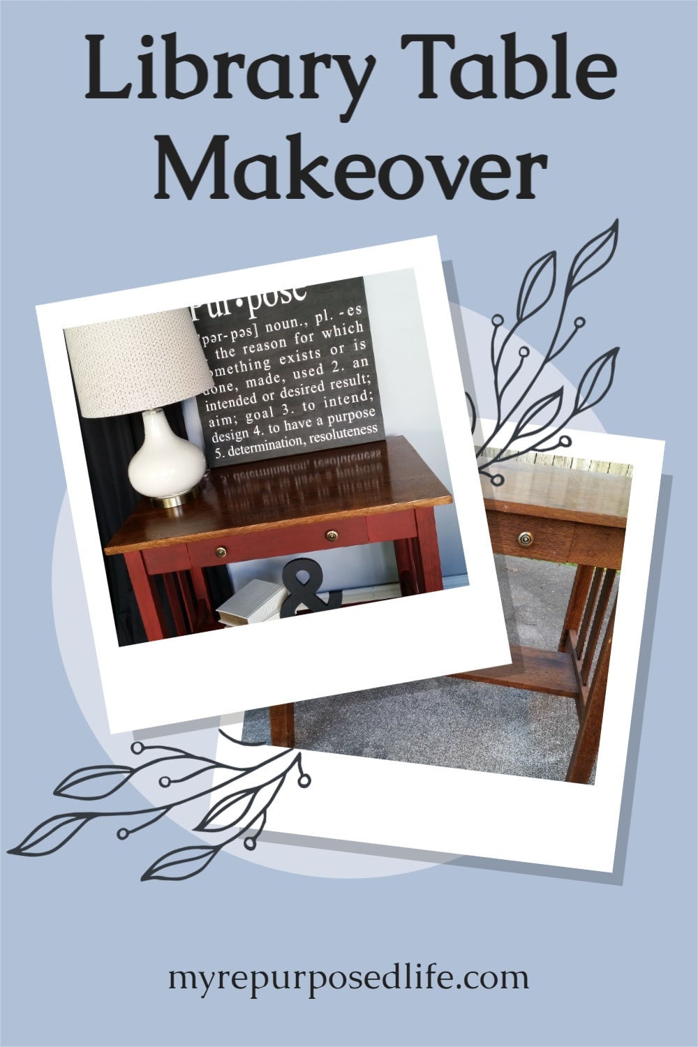 An old library table gets a new lease on life with paint, wax and stain. You will find this step by step tutorial easy to follow to update your own furniture. #MyRepurposedLife #repurposed #upcycled #furniture #DIY #librarytable via @repurposedlife