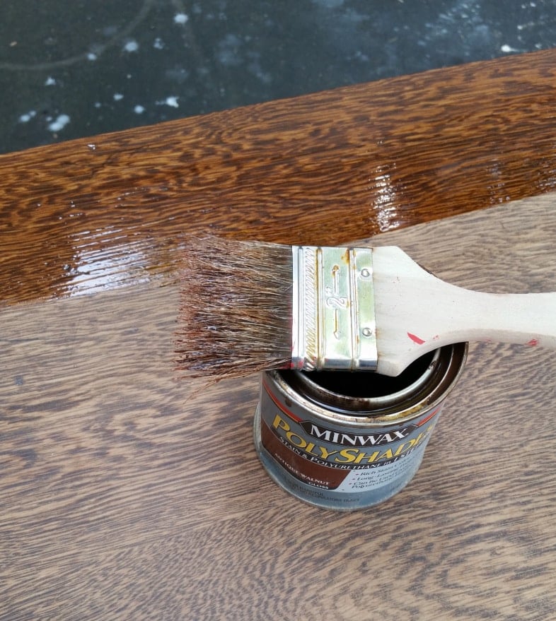 apply polyshades antique walnut