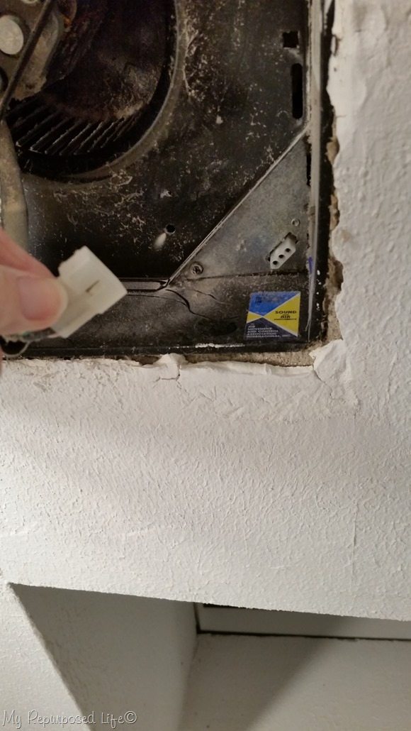 disconnect the power source of your exhaust fan