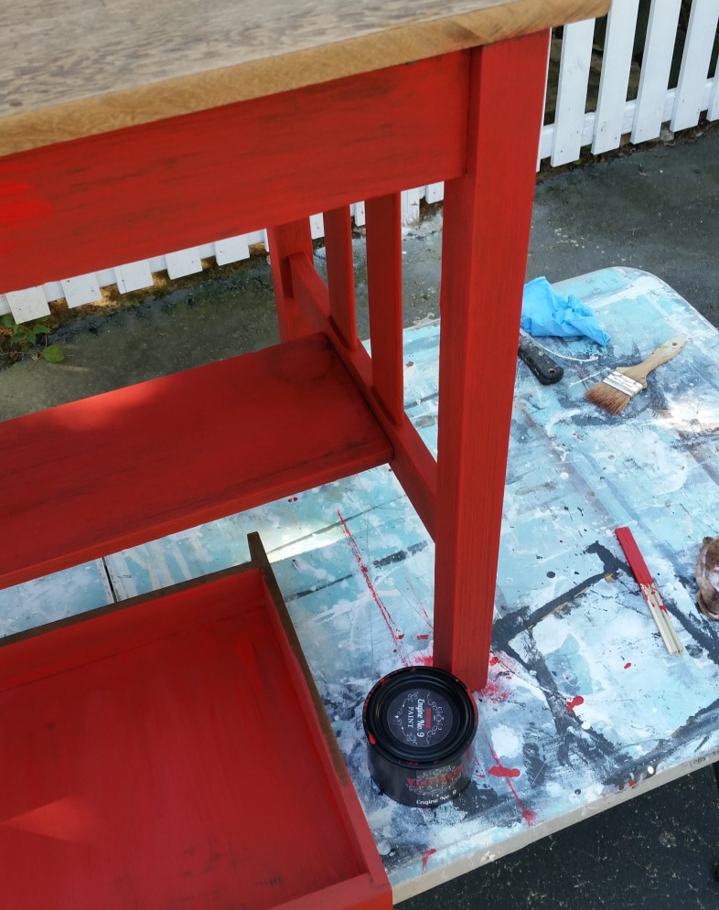 how to tone down red paint