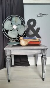 mid century side table makeover