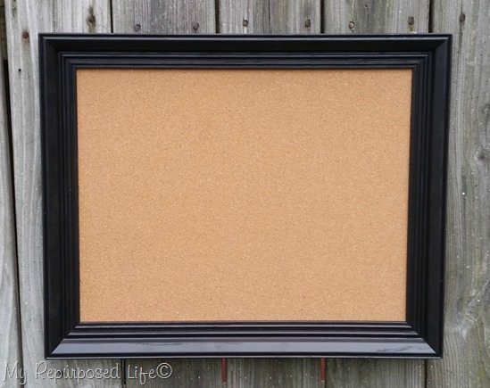 old frame new cork board MyRepurposedLife.com