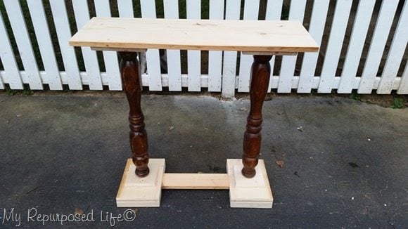 unfinished double pedestal sofa table