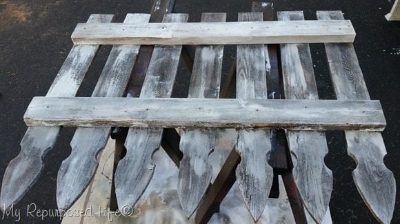 whitewash old picket fence coat rack