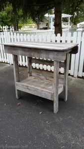 salvaged wood outdoor bar | kitchen island