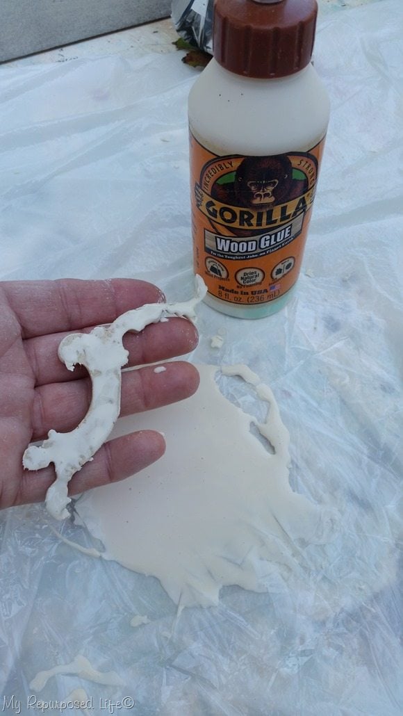 attach iod paper mold with gorilla glue